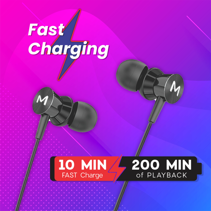 Neckband Earphones with Fast Charging