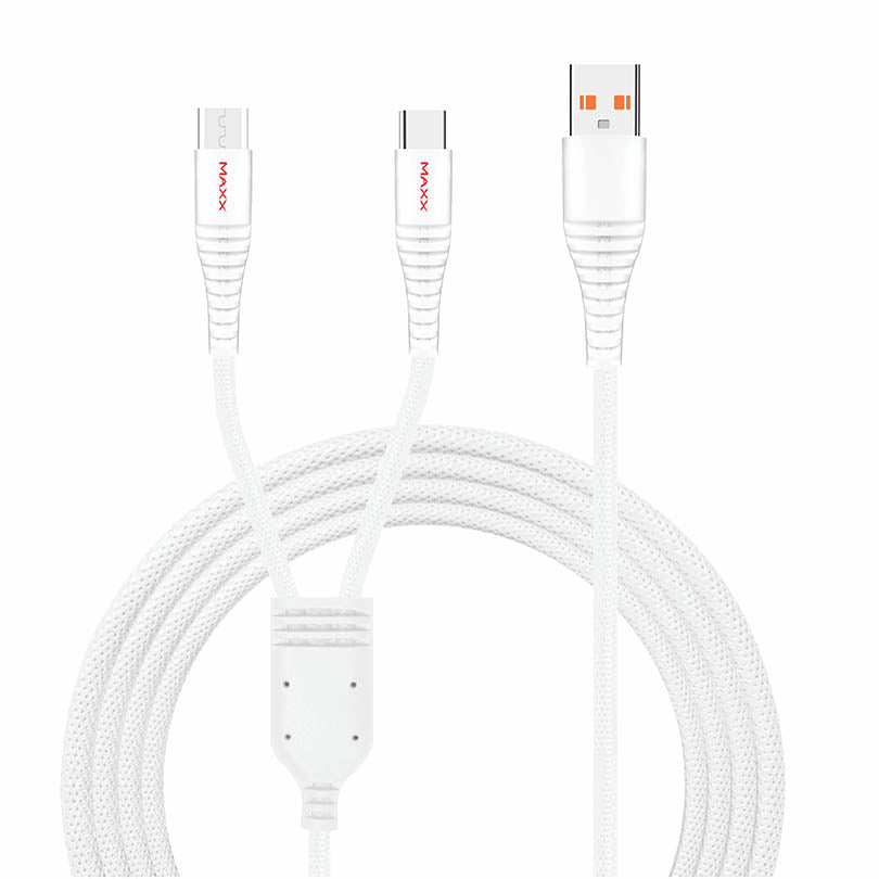 Charging Cable CX-211 2in1 Micro & Type-C White