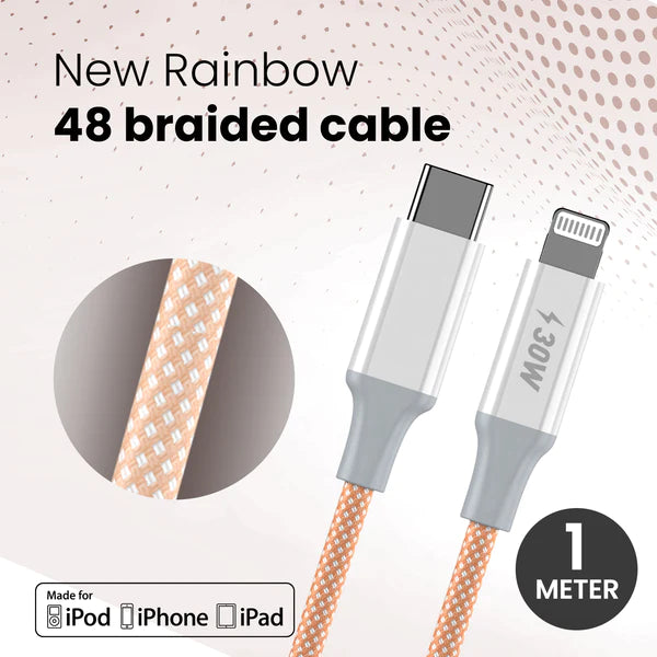 Blitzcharge USB-C to Lightning 100w cable (Orange), SnackMagic