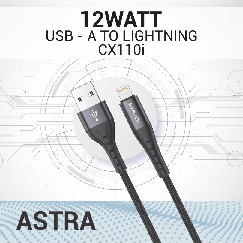 USB Type-A to Lightning charging cable for iPhone