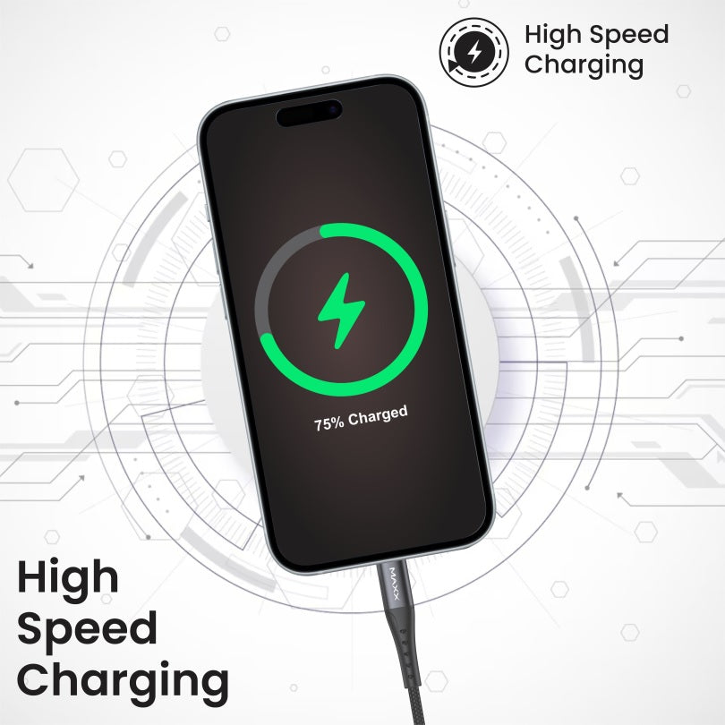 USB Type-A to Lightning charging cable for iPhone