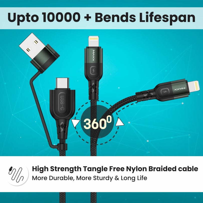 USB-A & Type-C to Lightning 8 Pins cable