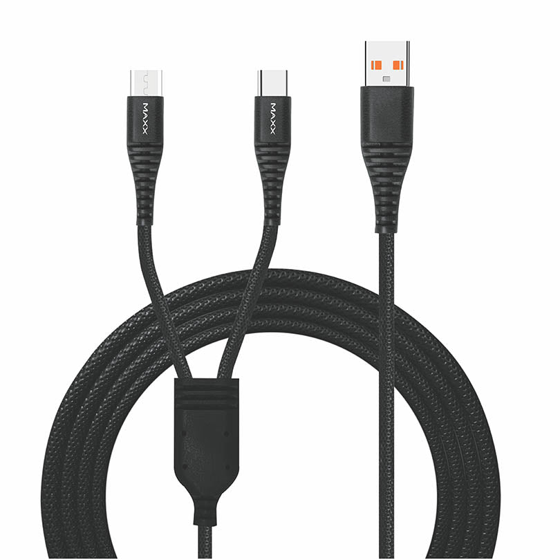 Charging Cable CX-211 2in1 Micro & Type-C Black
