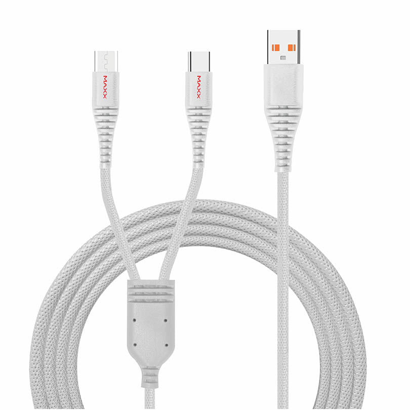 Charging Cable CX-211 2in1 Micro & Type-C Grey