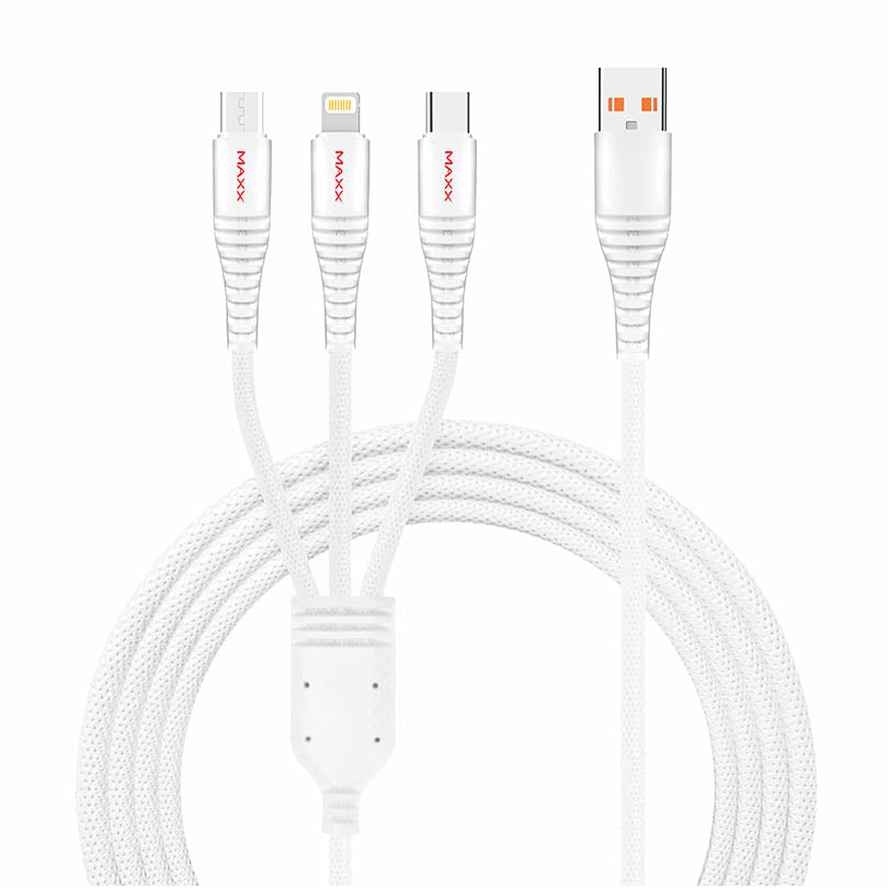 Charging Cable CX-312 3in1 Micro + Type - C + Lightning White