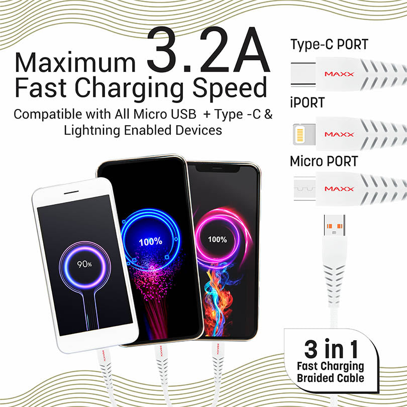 branded 3-in-1 charging cable