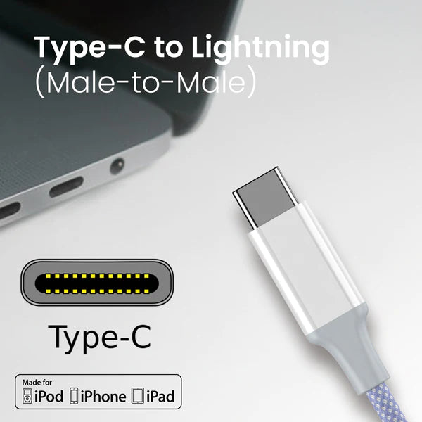 mfi certified iphone cable type c